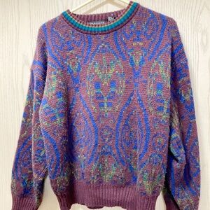 Vintage Pagliano Multicolored Size L Men’s   Wool Pullover Sweater